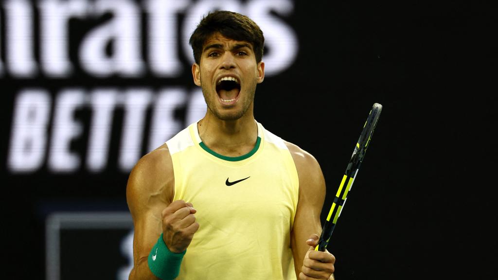 Carlos Alcaraz, en el Open de Australia