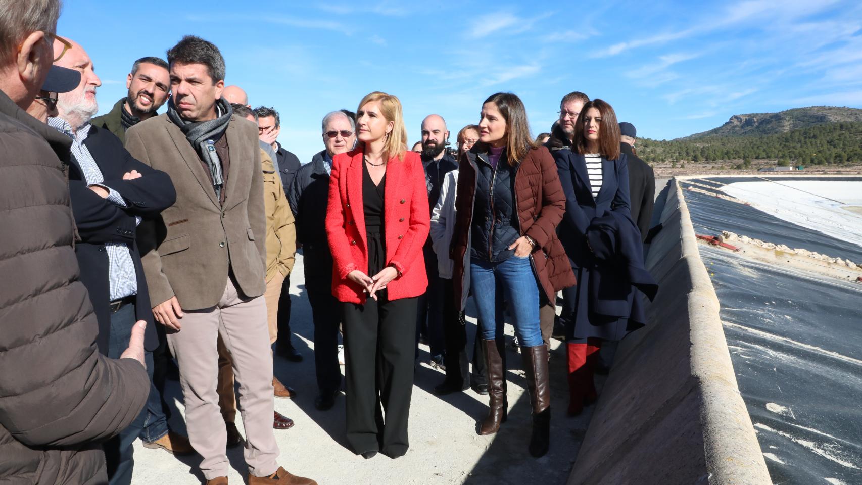 Carlos Mazón en el embalse de Toscar.