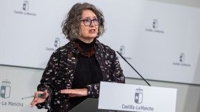 Mercedes Gómez, consejera de Desarrollo Sostenible de Castilla-La Mancha, este lunes en rueda de prensa