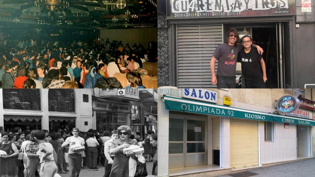 Montaje con fotografías de Reglero, Ramses II, Pub 43 y Olimpiada