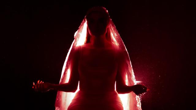 La vallisoletana 'Ani Queen' en la grabación del videoclip de 'Penitente'