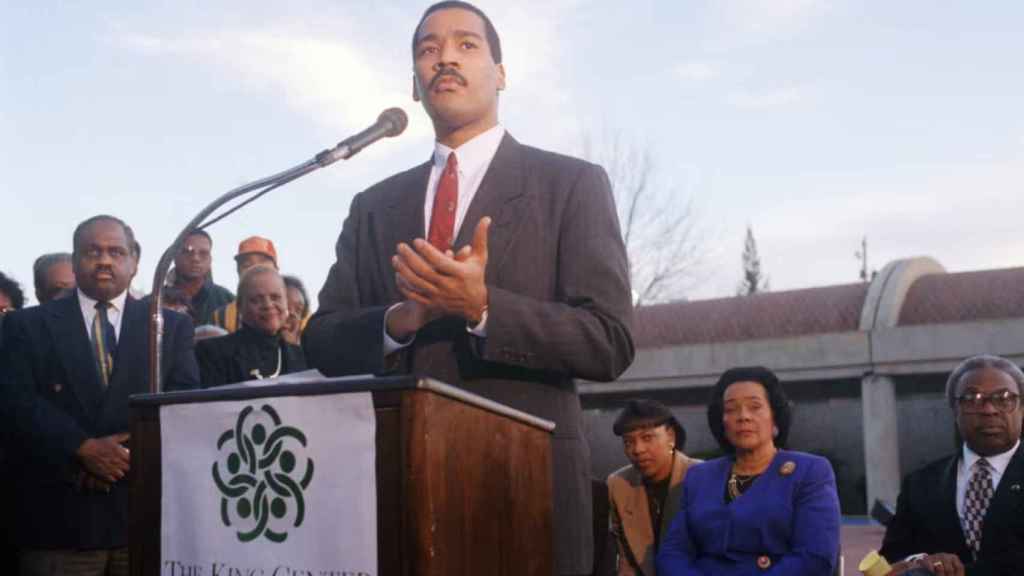 Dexter Scott King, el hijo menor de Martin Luther King Jr., en 1994.