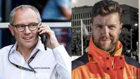 A la izquierda, el consejero delegado de la F1, Stefano Domenicali;  a la derecha, el CEO de Dromo, Jarno Zaffelli.