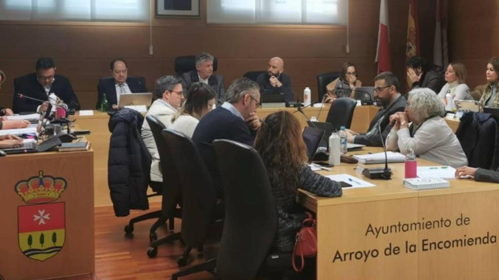 El pleno del Ayuntamiento de Arroyo de la Encomienda de este lunes.