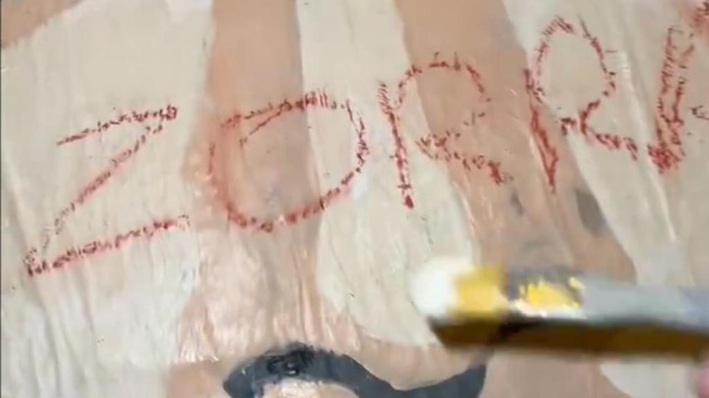 El mural de Alexia Putellas en Barcelona, vandalizado.