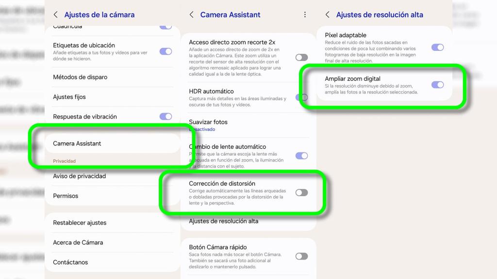 Las dos mejoras de la app Camera Assistant para la cámara de los móviles Samsung Galaxy