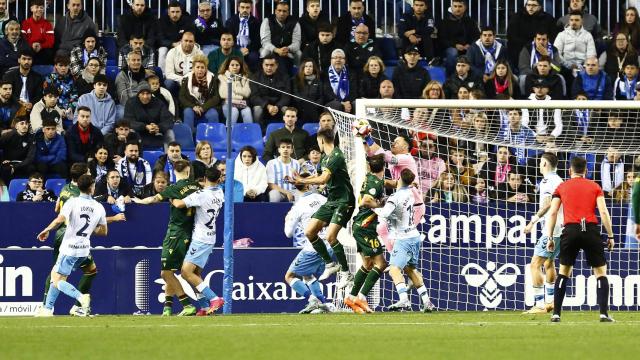 Un momento del Málaga vs. Castellón