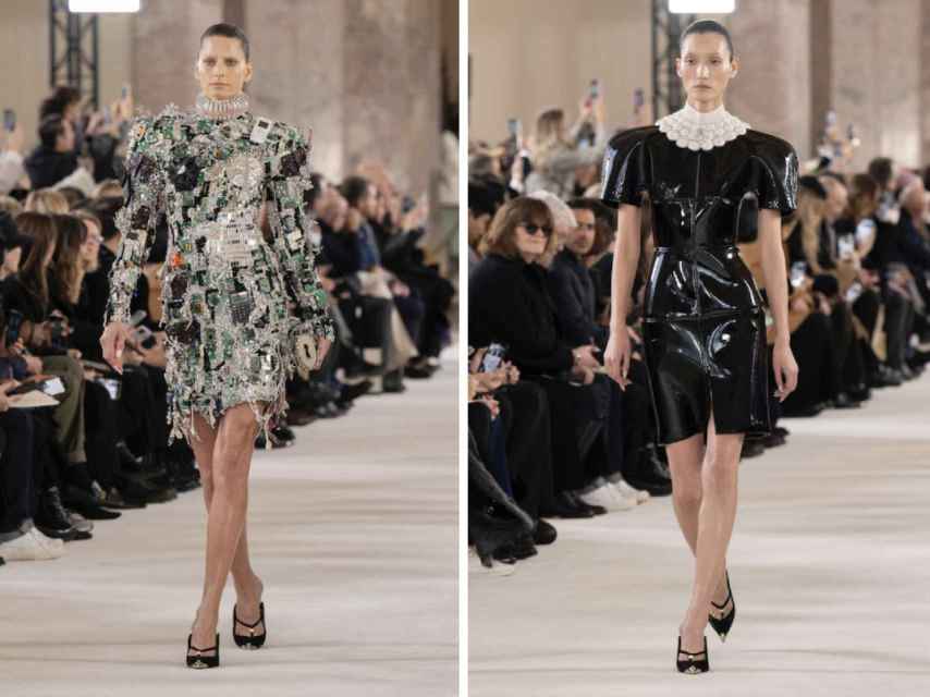 Detalle del desfile primavera/verano 2024 de Schiaparelli.