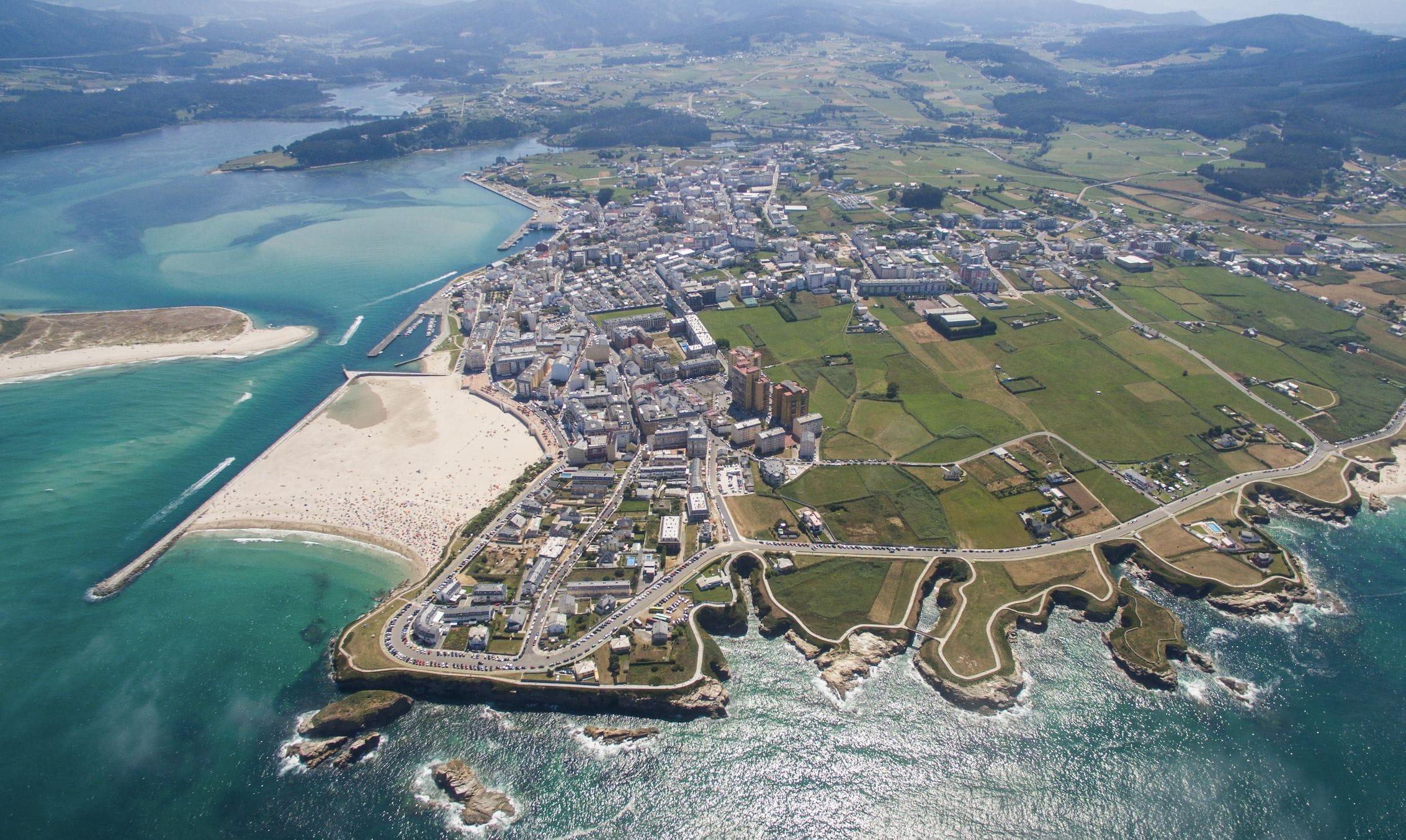 Vista aérea de Foz (Lugo).