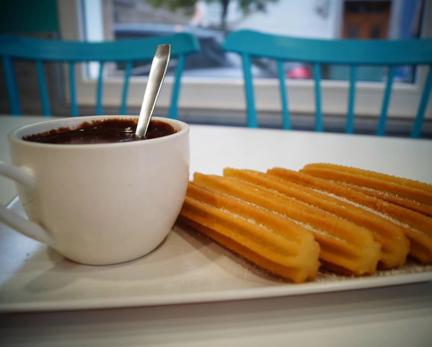 Chocolate con churros de Qué Churros. Fotografía: Facebook del negocio