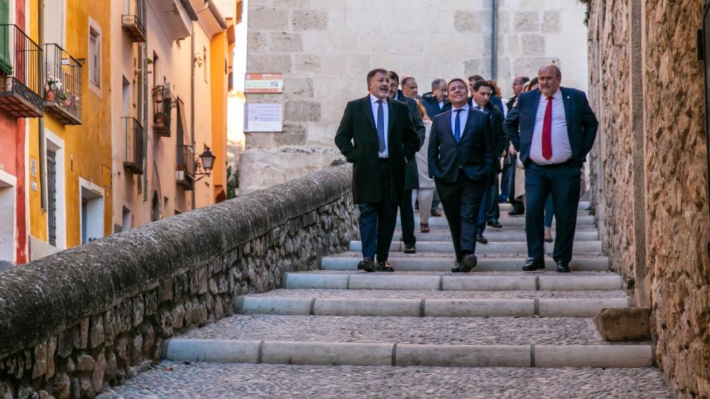 Inauguración de Luz Cuenca en la iglesia de San Miguel con la presencia del presidente Emiliano García-Page