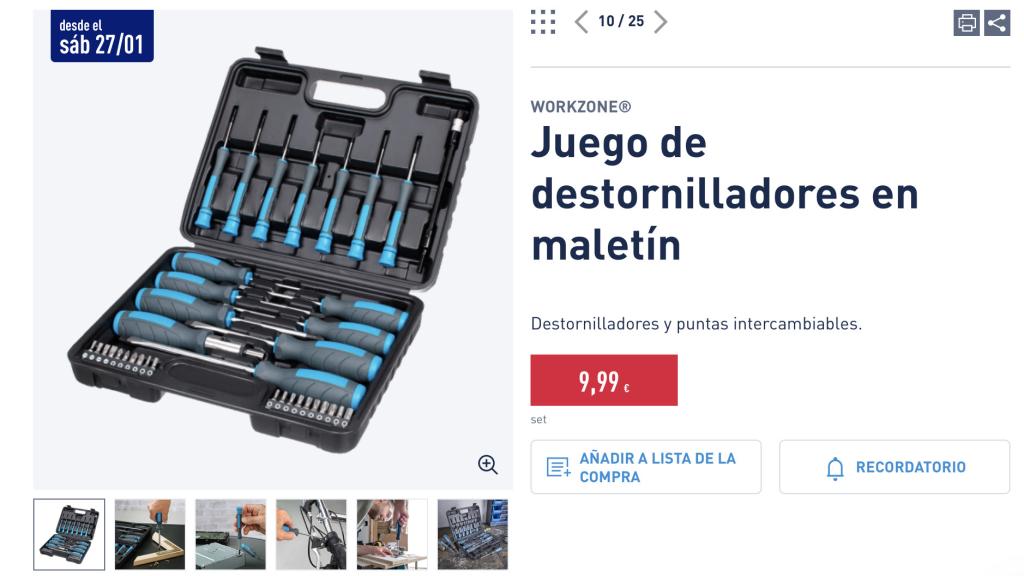 Juego de destornilladores.