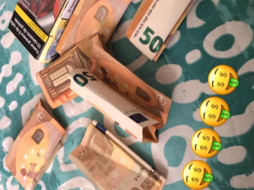 Una foto del Instagram de Ivo en la muestra 300 euros en metálico.