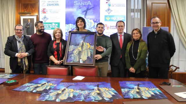 Presentación del cartel de la Semana Santa de Zamora para la edición de 2024, este martes.