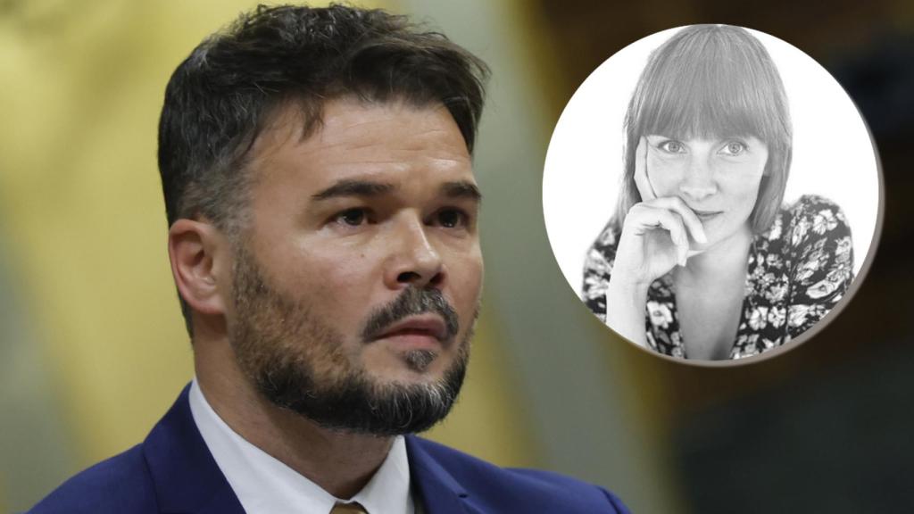 Gabriel Rufián y Marta Pagola, en un montaje de EL ESPAÑOL.