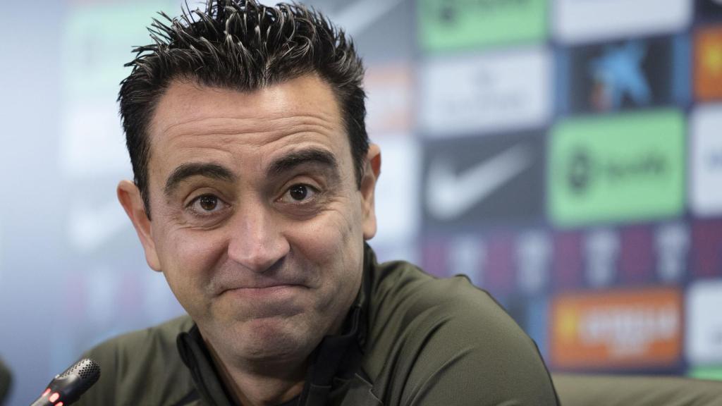 Xavi Hernández, durante la rueda de prensa previa al Athletic - Barcelona de Copa del Rey.