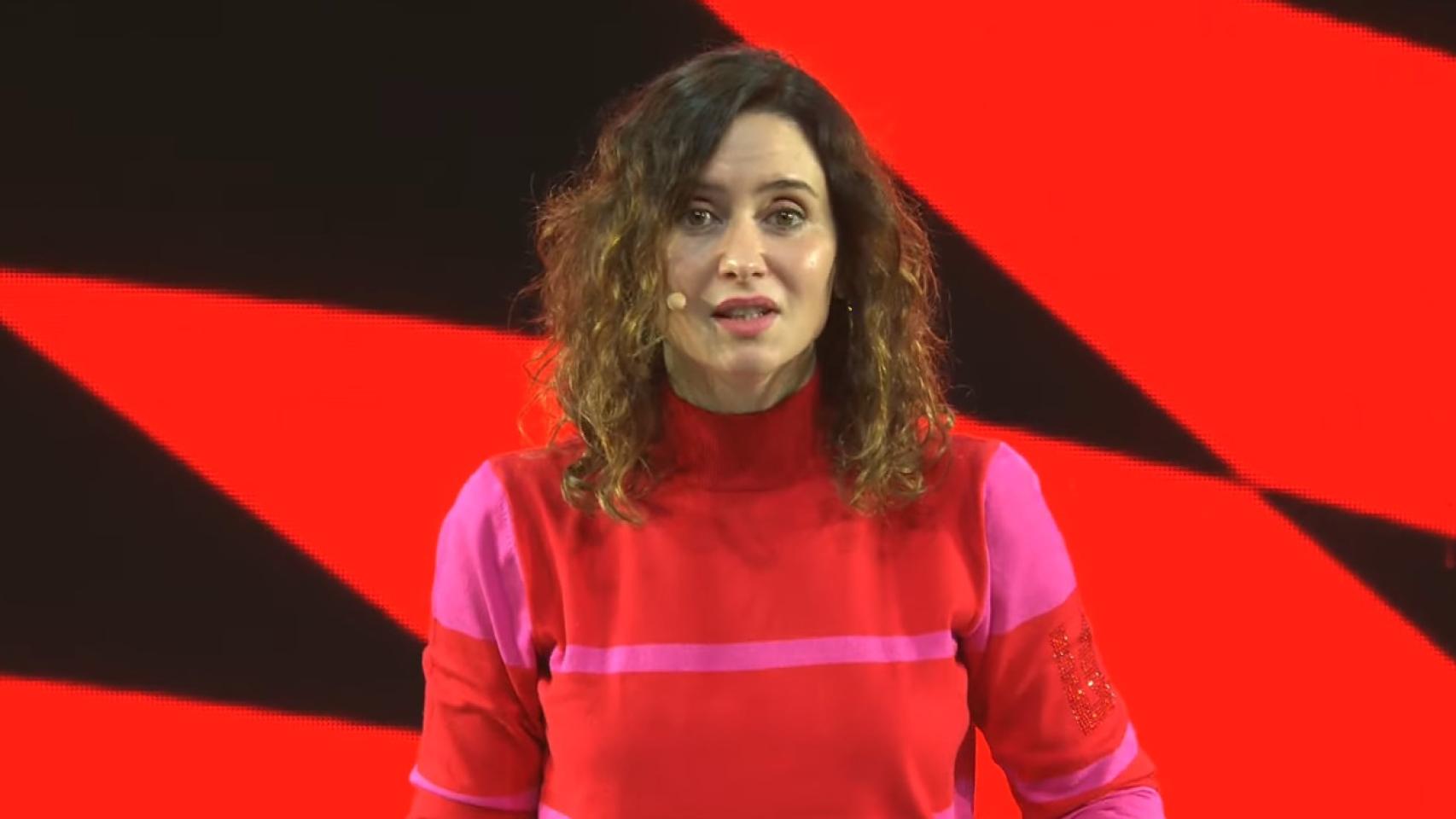 Isabel Díaz Ayuso, en la presentación del Gran Premio de España de F1 en Madrid