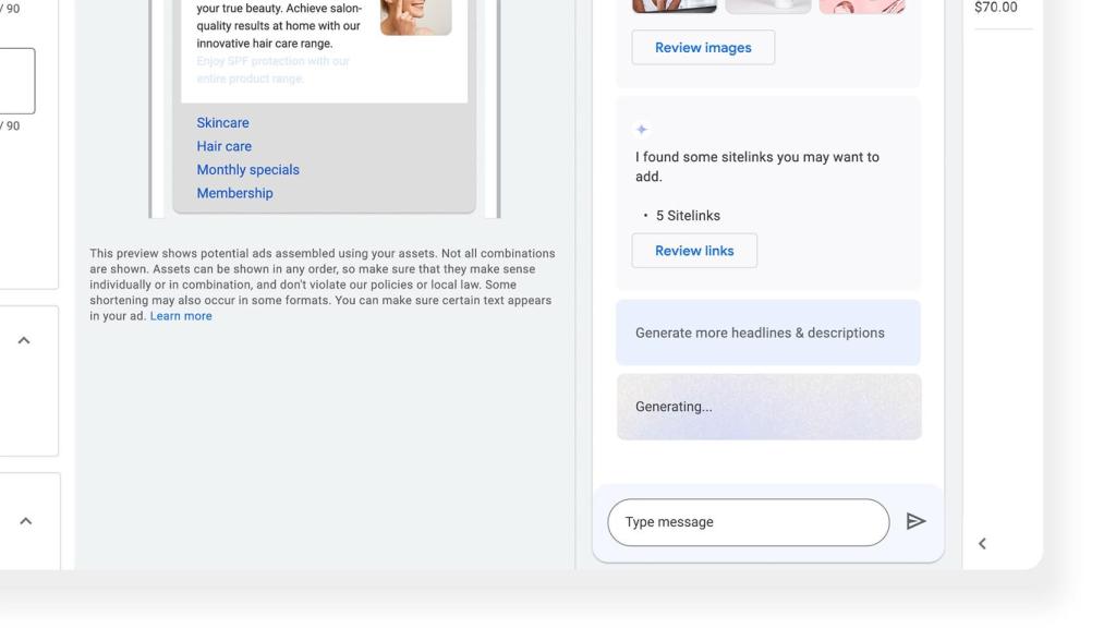 Imagen de la IA generando más anuncios en una campaña de publicidad en Google Ads