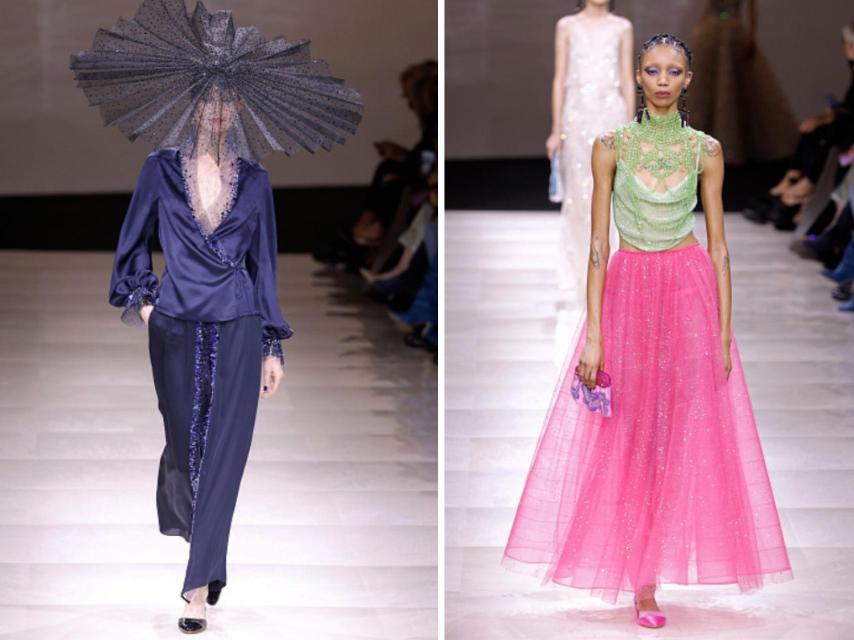 Detalle del desfile de Alta Costura de Giorgio Armani Privé.