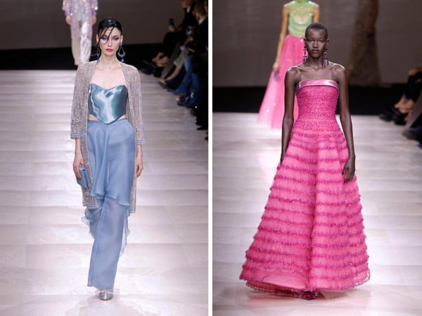 Detalle del desfile de Alta Costura de Giorgio Armani Privé.