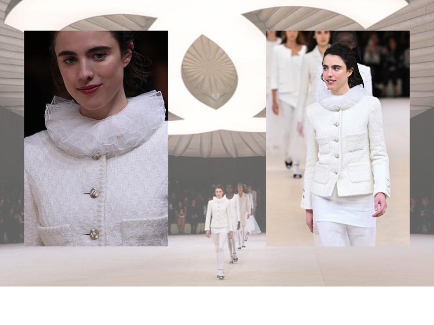 Margaret Qualley encabezando el desfile S/S 2024 para Chanel.