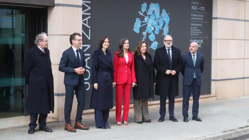 La Reina posa en la Fundació Sorigué en Lleida.