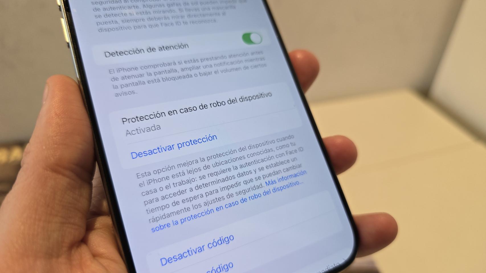 Activar la protección contra robos de iPhone