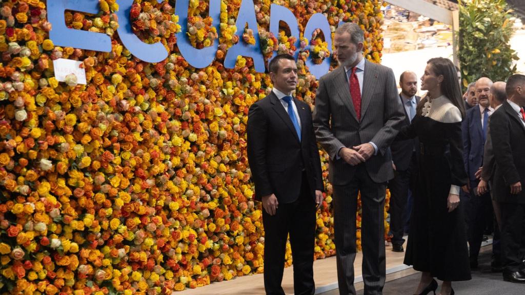 El presidente de Ecuador, Daniel Noboa y los Reyes, Felipe VI y Letizia