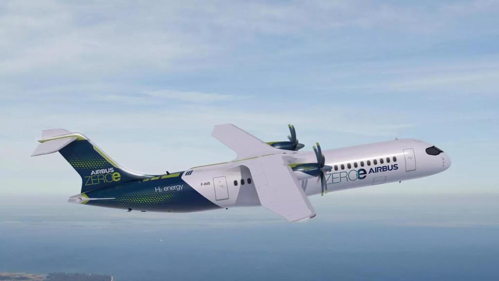 Avión ZEROe con los motores cápsula
