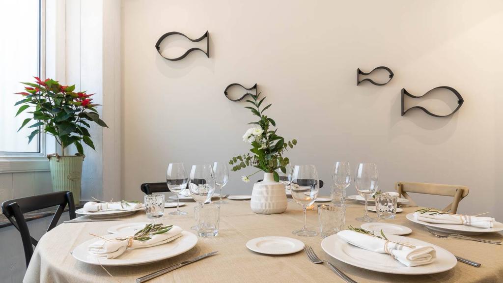 Una de las mesas de Amares Tapas e Peixes.