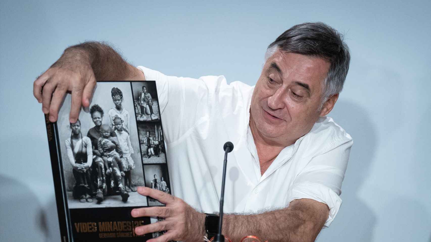 El fotoperiodista Gervasio Sánchez presenta su libro ‘Vidas minadas. 25 años’ / Foto:  David Zorrakino / Europa Press.