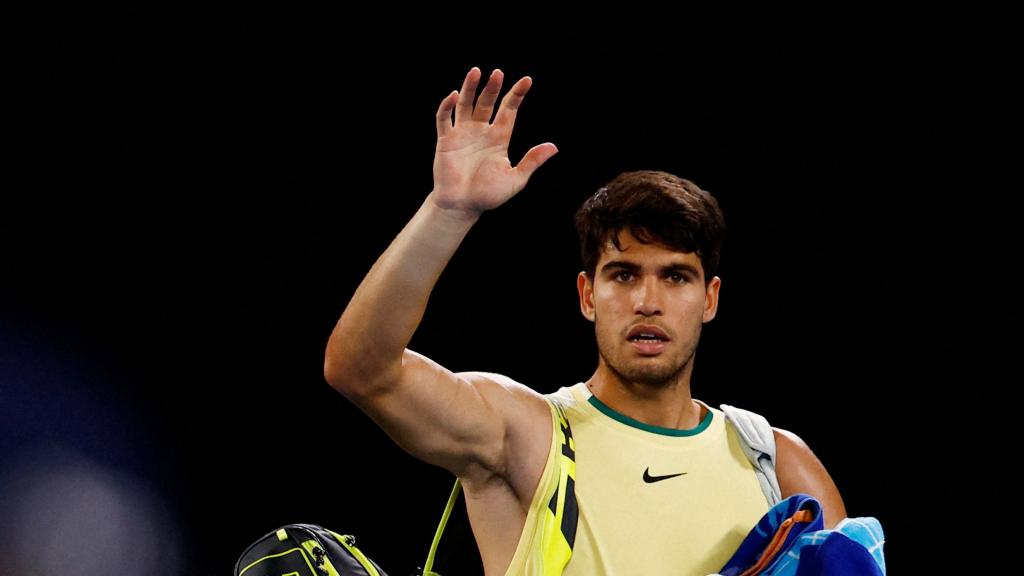 Carlos Alcaraz, tras caer derrotado en el Open de Australia 2024