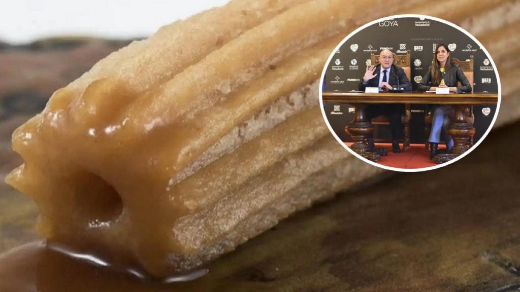 El sabroso churro de Los Zagales y Jesús Julio Carnero y Blanca Jiménez en rueda de prensa