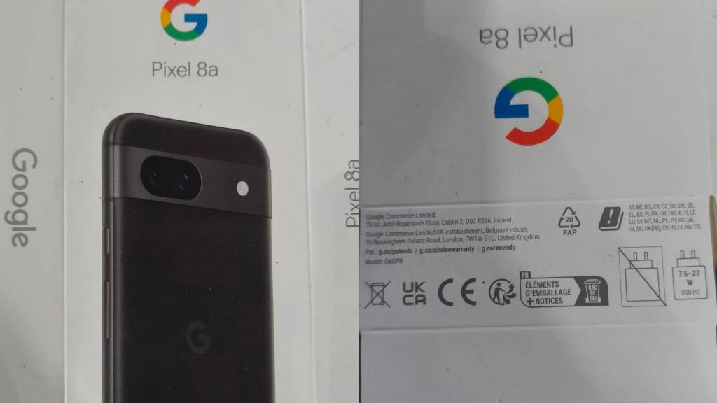 Imagen filtrada de la caja del Pixel 8a