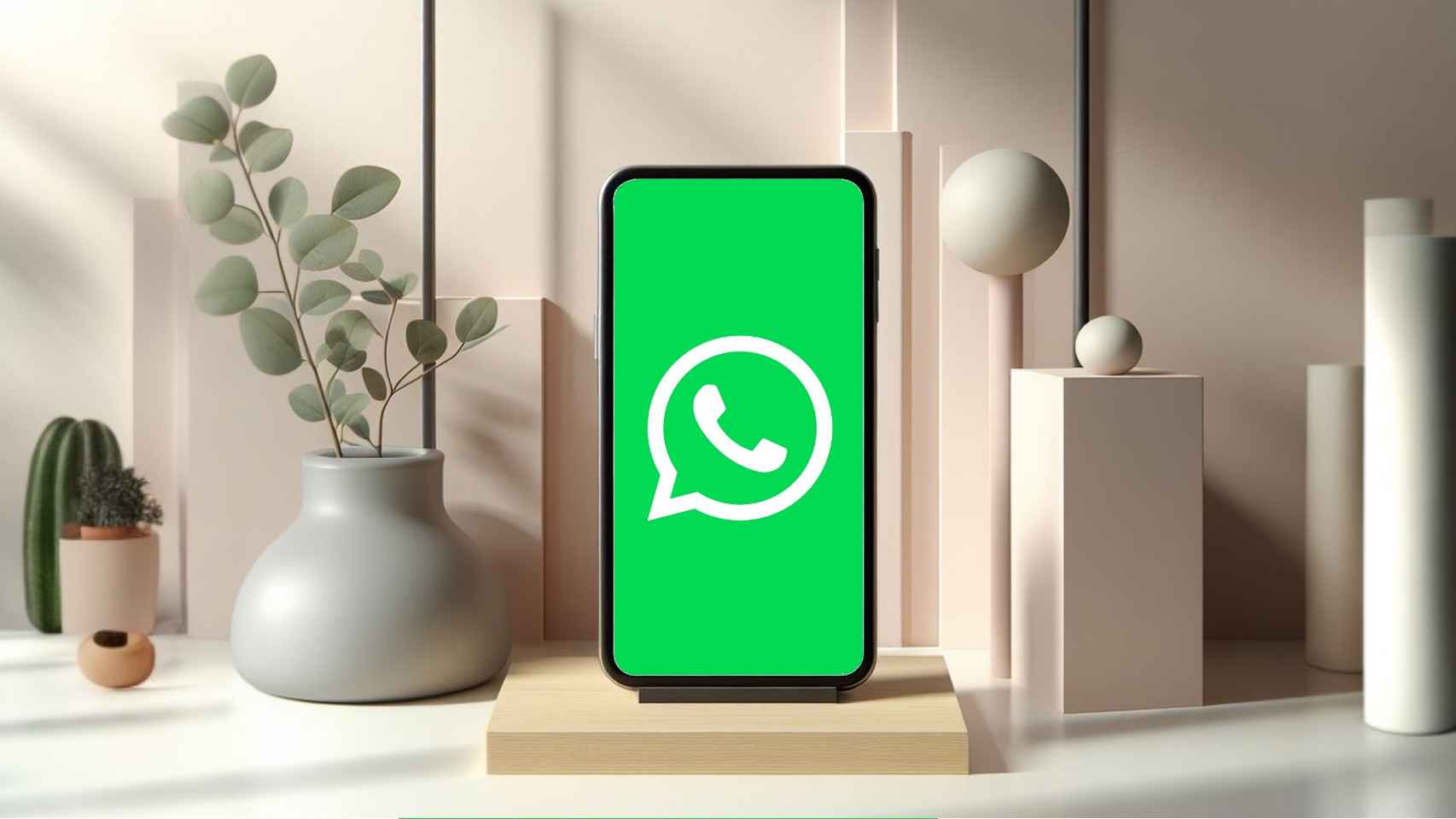 Móvil con el icono de Whatsapp en pantalla