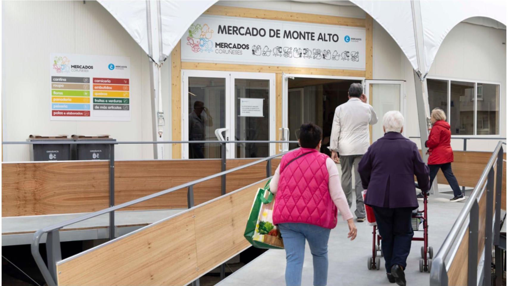 El mercado provisional de Monte Alto