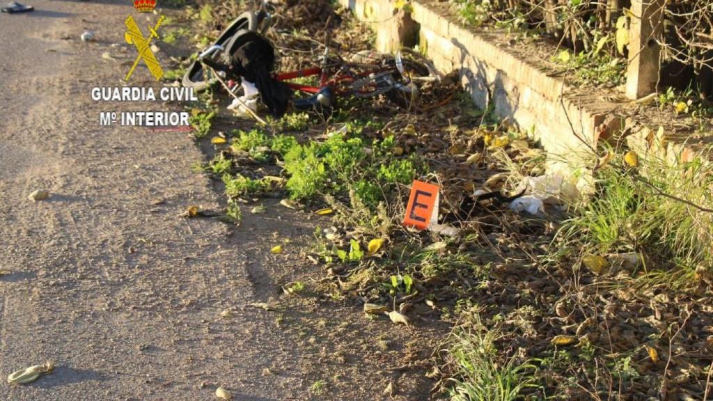 El lugar del atropello.