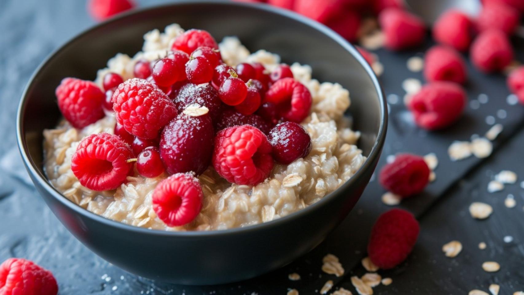 Receta de frutos rojos con avena