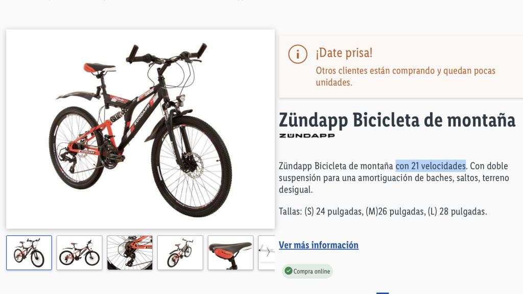 Bicicleta de montaña.