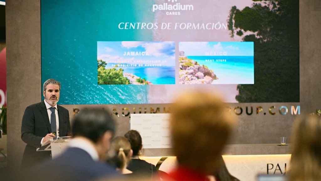 Jesús Sobrino durante la presentación de Palladium en Fitur 2024