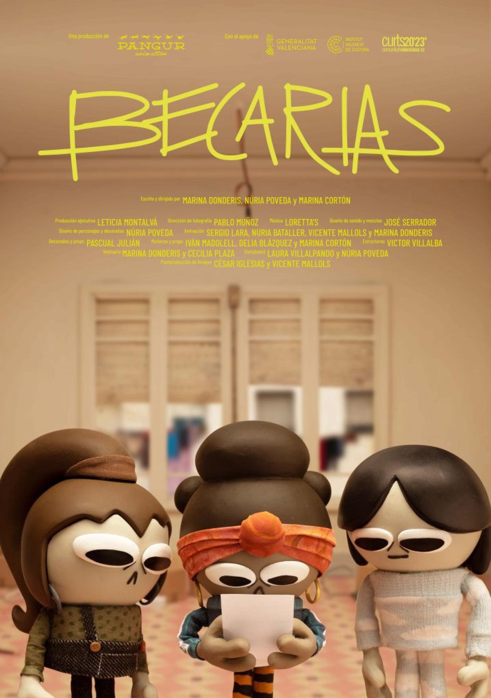 Poster del cortometraje 'Becarias', nominado a los Goya. EE