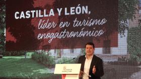 El presidente de la Junta, Alfonso Fernández Mañueco, en el acto de promoción del turismo de Castilla y León