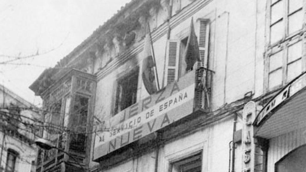 La antigua sede de Fuerza Nueva, situada en la Plaza de España de Valladolid.