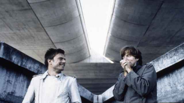 Jean-Benoît Dunckel (i) y Nicolas Godin (d), integrantes del dúo francés de música electrónica Air