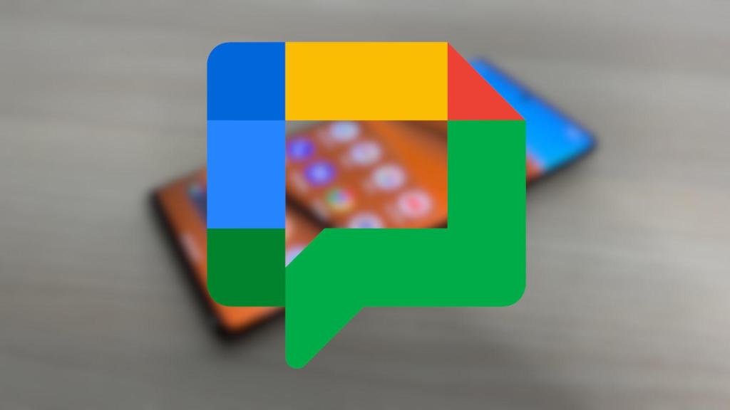 Icono de Google Chat sobre un móvil
