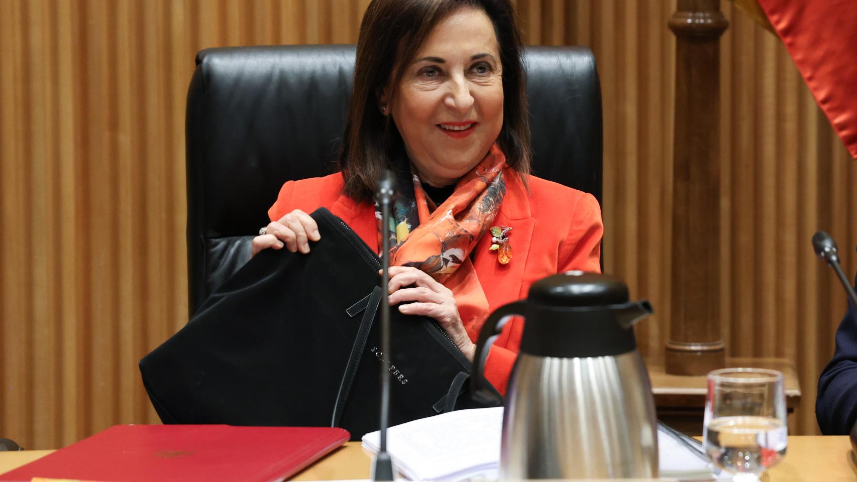 La ministra de Defensa, Margarita Robles, este jueves.
