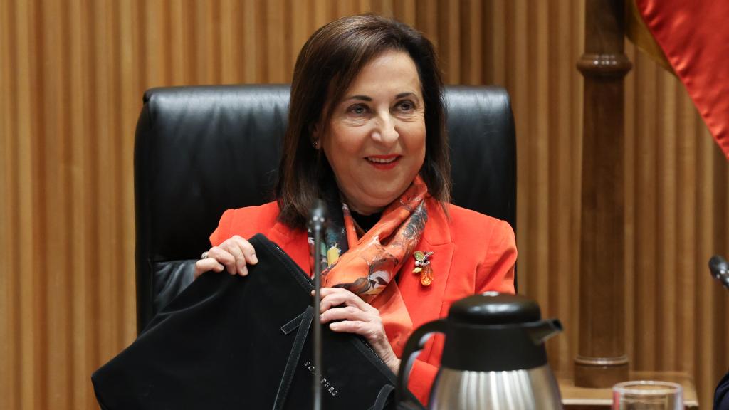 La ministra de Defensa, Margarita Robles, este jueves.