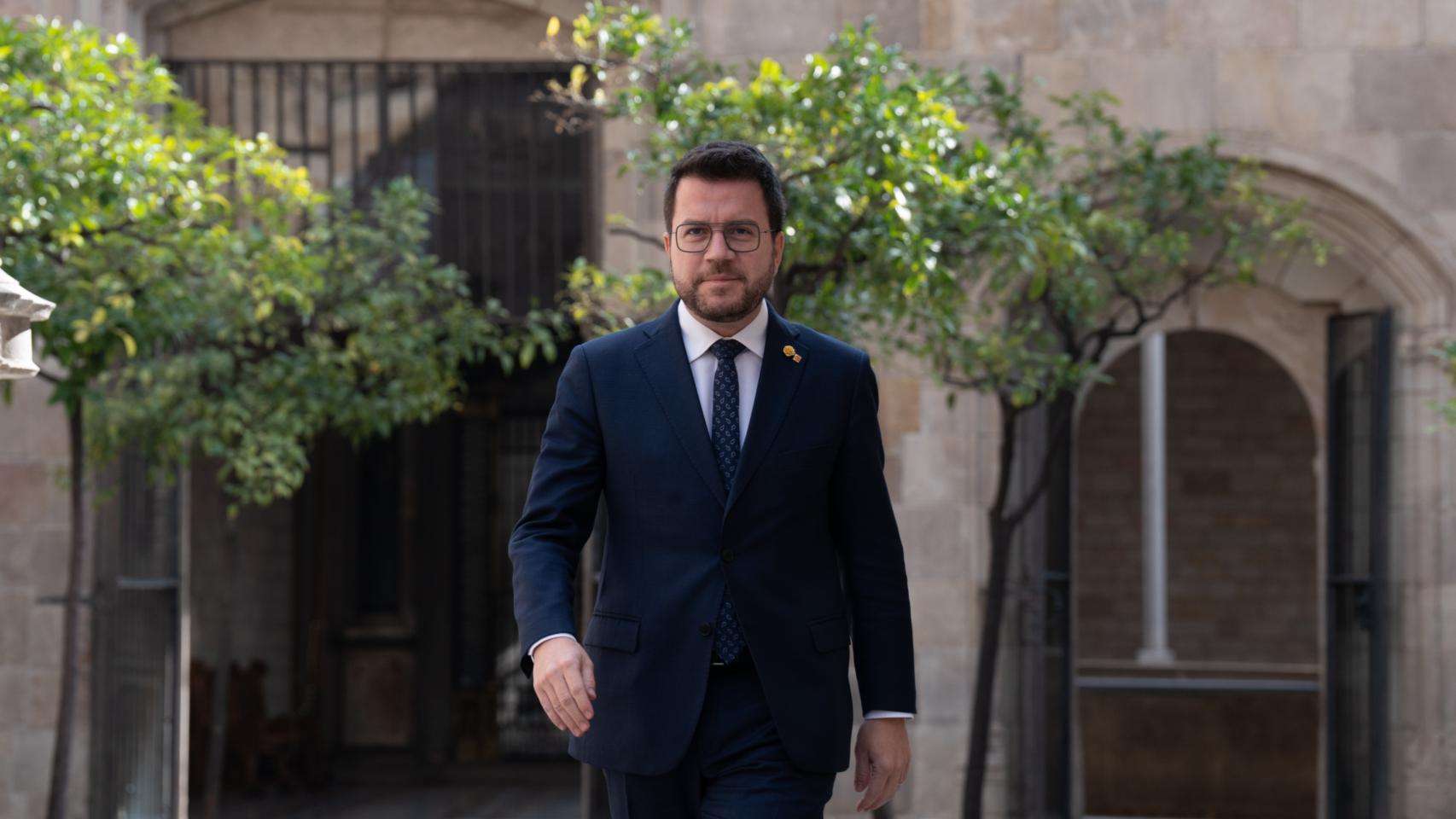 Pere Aragonès, en el Palau de la Generalitat