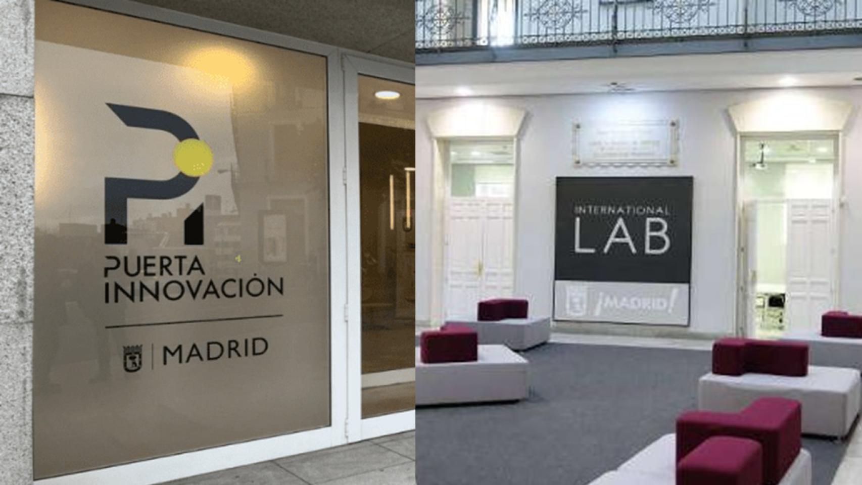 Los espacios de Puerta Innovación y el International Lab del Ayuntamiento de Madrid.