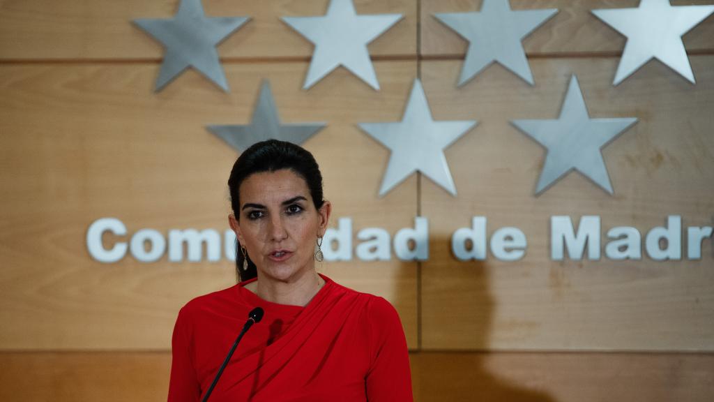 Rocío Monasterio, portavoz de Vox en la Asamblea de Madrid, durante una comparecencia en la Real Casa de Correos, el pasado 17 de enero.